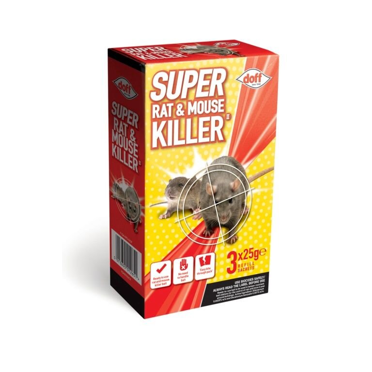 Doff Super Rat & Mouse Killer Refill 3 x 25g - F-QA-075-DOF-03